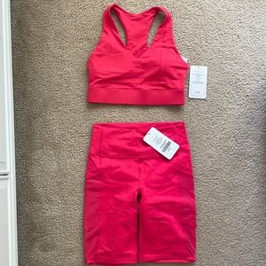 Fabletics bra and shorts set